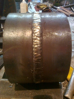 Here are todays weldings Cap was mace by fluxcore welding mig esab 15.14 wire