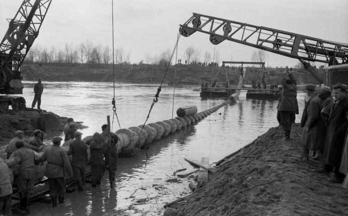 Lakes or rivers were not problem, just preserved whole pipeline