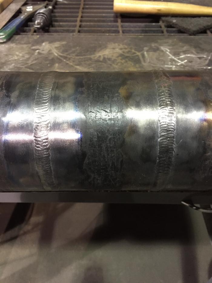 Tig Weld Cap 1/8 wire Carbon pipe 1st wk in class