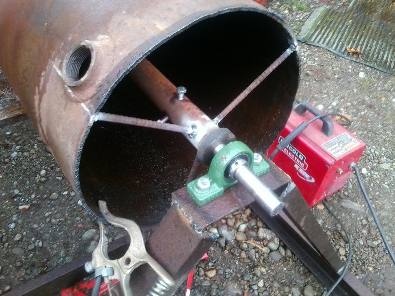 drum temp welded to shaft