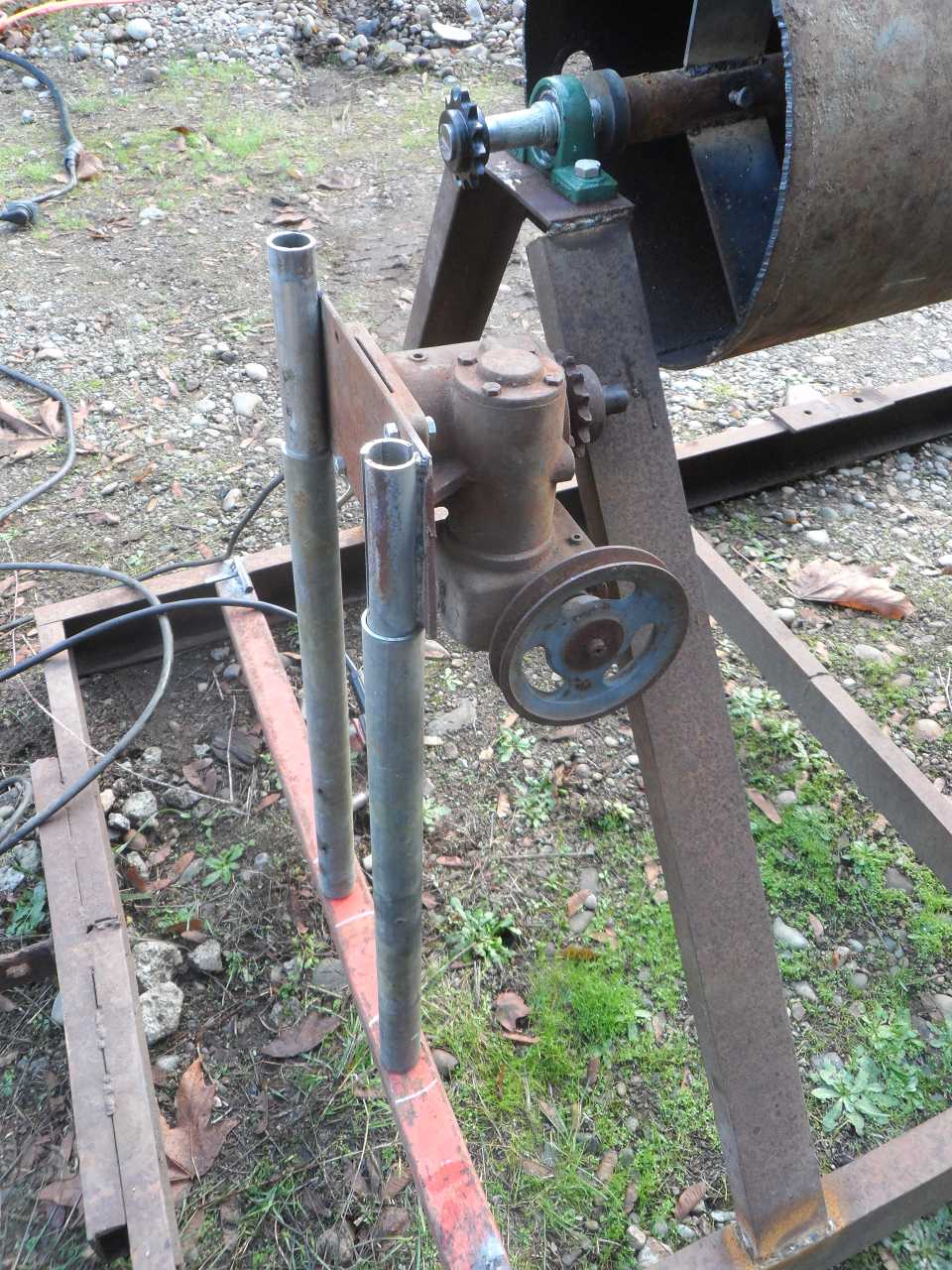 Gearbox and slide waiting to be welded